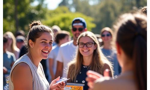 Diverse group of Australians interacting at a community event, symbolizing local journalism and public engagement.
