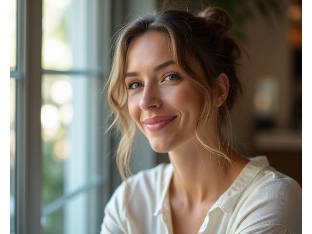 Australian actress smiling during an interview