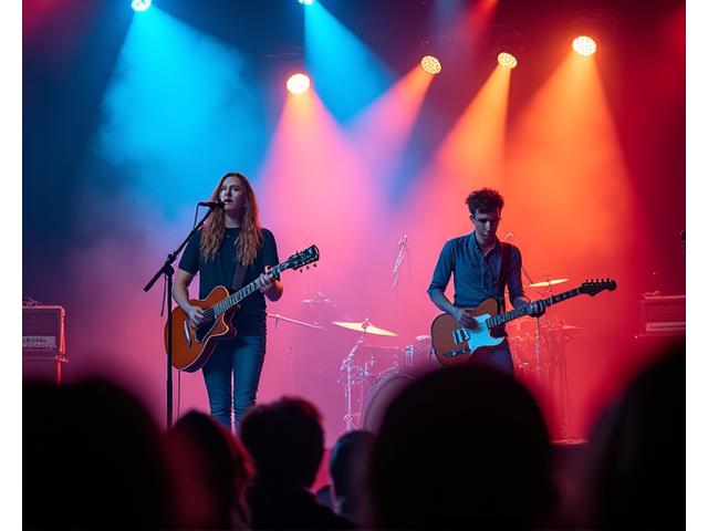 Australian indie rock band performing live on stage