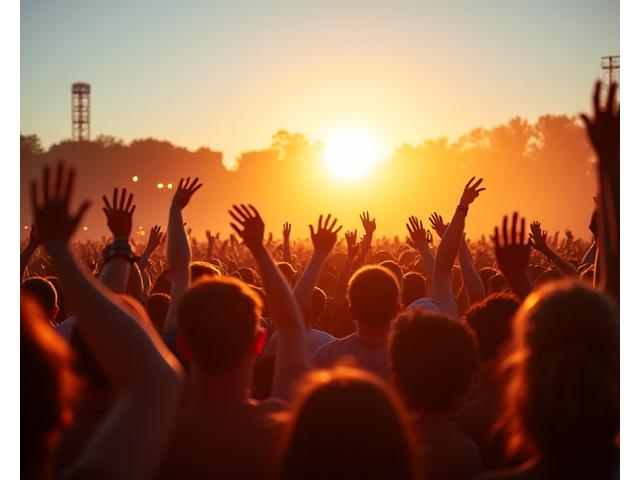 Crowd at a vibrant outdoor music festival in Australia