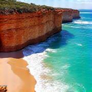 Perth beach with iconic rock formations
