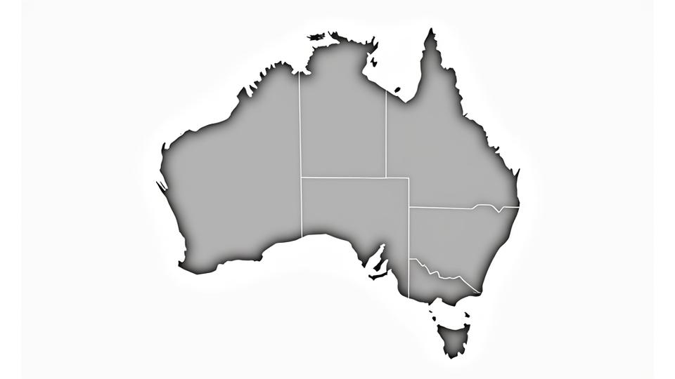 Interactive map of Australia highlighting states and territories for local news selection.