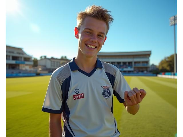 Young AFL draft prospect celebrating a goal
