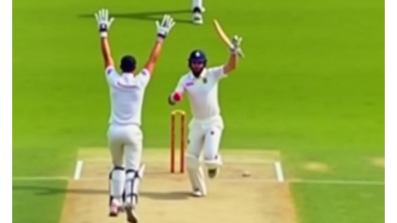 Australian Cricket team celebrates a wicket